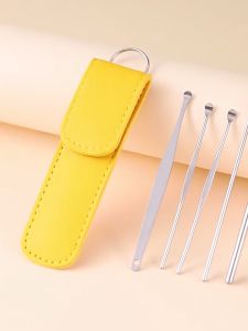 ชุดไม้แคะหูสแตนเลส 6 ชิ้น ไม้แคะหู ที่แคะหู พร้อมกล่องใส่ สแตนเลส สวยงาม ขนาดจิ๋ว สำหรับพกพา จัดส่งในประเทศไทยG2731