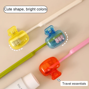 C.B.【Ready in Stock】 Toothbrush Head Storage Clip Plastic Clip Portable Travel Waterproof and Dust Proof
