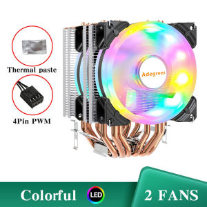6 Heat Pipes X99 CPU Air Cooler RGB PC Radiator For Intel LGA 1700 1200 115X 2011 1366 X79 775 AMD AM4 AM5 Silent Cooling Fan