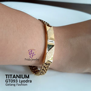Gelang Ori Titanium Peneng Lyodra Tampil Mewah Elegan Anti Luntur Bisa dipakai sehari-hari gt093