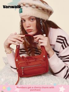 VANWALK | Polka Dot High-end Red Shoulder Bag Handbag
