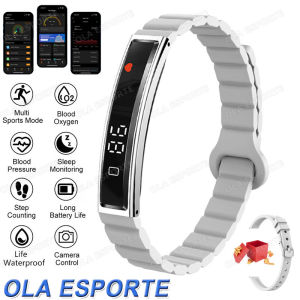 Men Women Smart Bracelet LED Display Screen Health Sleep Monitoring IP68 Waterproof Fitness Smart Wristband Bluetooth Connection