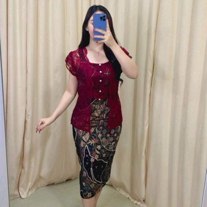 DRESS BATIK HAGIA/DRESS BATIK WANITA/KEBAYA WANITA/KEBAYA WISUDA