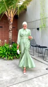 Venya Gamis Kondangan Satin Fendisilk Mewah Maxi Serut Premium Dress Muslim