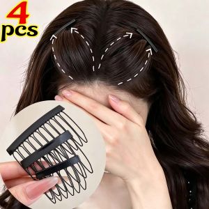 2/4Pcs Invisible Upside-Down Comb Hairpin for Fluffy Hair on The Side of The Head Broken Hair Comb Clip Bangs Hairpin Hair Styling Tool