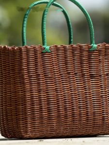Shopping Basket Picking Basket Bath Frame Bath Basket Satchel Vegetable Basket Vegetables Basket Rattan-like Woven Storage Basket Hand Gift Basket