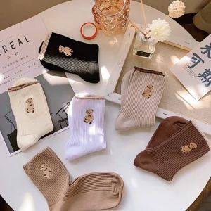 Satu Keluarga Kaos Kaki Wanita Motif Beruang P568 Kaus Kaki Ankle Karakter Cute Bear Kaos Kaki Panjang Setinggi Betis Fashion Korean Style Socks