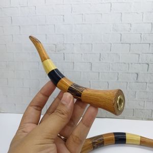 empu craft once pipa kayu kelor emas model terompet A498