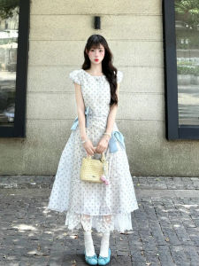 DUOMIAOTU | French Vintage Style Sweet Non-repetitive Long Dress
