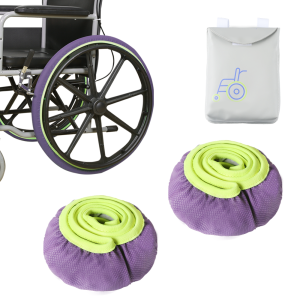 Ehucon Wear-Resistant Wheelchair Slippers Wheelchair Accessories Tire Cover to Protect Floor Carpet Multiple Sizes Wheel Cover