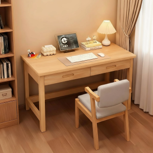 ZHUOHE | Multifunctional Solid Wood Desk With Drawer