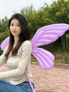 Birthday Party Decoration Butterfly Wings Balloons Inflatable Props Children Baby Photo Shoot Accessories Macaron Color Cute Cartoon