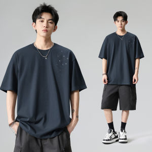 Wood soon | Mens Casual Letter Printed Loose Round Neck Short Sleeve T-Shirt
