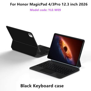 AJIUYU | AJIUYU Magic Keyboard Case for Honor MagicPad 4 3Pro 12.3 inch 2026 Tablet Floating Cantilever Stand Multi-Touch Trackpad Cover