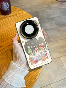 Creative Christmas Snowflake Crystal Ball Silicone Phone Case for Huawei Mate70 pro Autumn Winter Mate30E Hard Soft Shell Durable Protective Cover