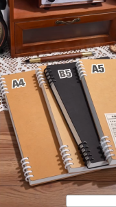 60 Sheets Per Notebook Refillable Foldable Loose Leaf Binder Multi Size A4/A5/B5 Desk Journal For School & Office Document Note Organizer