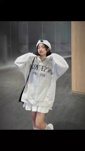 Áo khoác nỉ form rộng dành cho nam và nữ áo khoác hoạ tiết chữ có khoá kéo - Lyihome.20