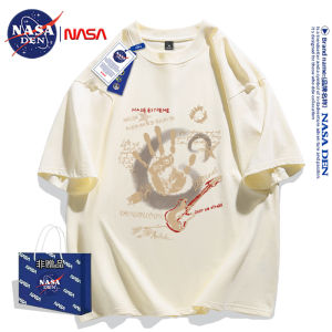 เสื้อยืดคอกลมแขนสั้นผ้าฝ้ายแท้ระบายอากาศได้ดีสำหรับฤดูร้อน ทรงหลวม แขนสั้น ลายพิมพ์ แฟชั่นสำหรับทั้งชายและหญิง