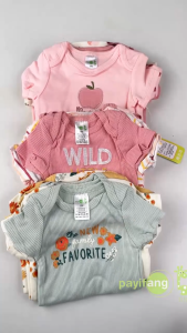 PAYI BABY-4 PIECES Baby Girls Boys Onesies Soft Cotton Jumpsuit Infant Romper Short Sleeve Bodysuits