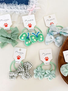 สด สีเขียว กิ๊บติดผมเด็กปมผีเสื้อลายดอกไม้ เด็กทารก คลิปขอบ น่ารัก เด็กทารก เครื่องประดับผม ฤดูร้อน สินค้าใหม่