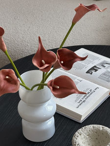 Luxurious Artificial White Water Lily Decorative Flowers Home Decoration Living Room Table Sample Room Simulation Plant Flower