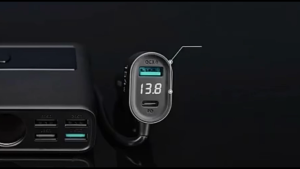 143W USB Car Charger 12V Multi-functional USB Car Charger Car Socket Dual USB Ports QC 3.0 Fast Charging