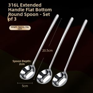 RONGCHUAN | Durable Thickened Round-head Soup Spoon