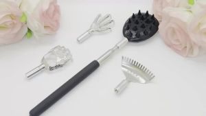 Bộ 5 Dụng Cụ Gãi Lưng Hình Móng Vuốt Gấu Có Thể Tháo Rời Có Thể Kéo Dài Massage Thủ Công Giúp Giảm Ngứa Lưng Và Thư Giãn