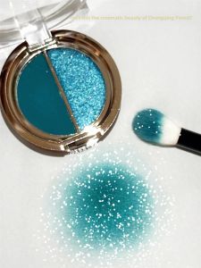 Dual Tone Glitter & Matte Eyeshadow Palette Blue Green Yellow Purple JIUQI