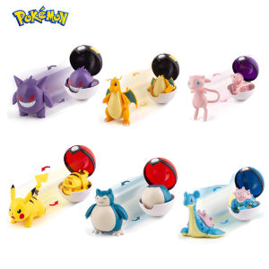 Takara Tomy | Pokemon Figures Toys Anime Action Pikachu Dragonite Gengar Mew Snorlax Gyarados Lapras Poke ball Pokeball Lunala Children Gift