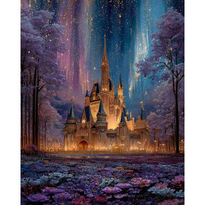 Jigsaw Puzzle 500/1000/1200/2000PCS Scenic Castle Landscape Flowers Artwork Stress Relief Puzzle Wall Art Decor Gift