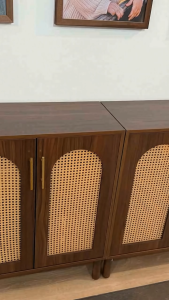Wood & Rattan Rattan Storage Sideboard Modern Luxury Design HDB Condo Landed Custom All Sizes Professional Delivery