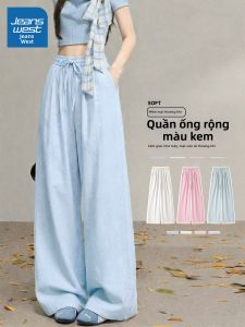 Jeanswest | Quần Dài Thoáng Mát Chất Liệu Lụa Băng Cảm Giác Mát Lạnh Đai Cao Phong Cách Thường Ngày