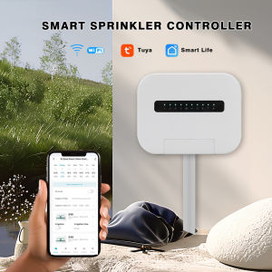 8 Station WiFi Indoor Smart Sprinkler Controller and solenoid valve Irrigation System Remote Control by Phone Works with Alexa