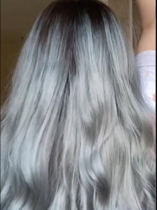 【100ml Professional Ash Grey Hair Dye】Instantly Change Your Hair Color! Smooth Transition to Silver Grey Restores Youthful Shine Nourishing & Damage-Free Suitable for All Hair Types Full Head/Highlights Use