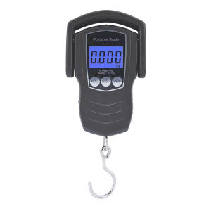 Electronic Digital Scale 50kg with Bright Backlit LCD and Durable Hanging Hook for Precise Weighing in Kitchen and Warehouse Settings