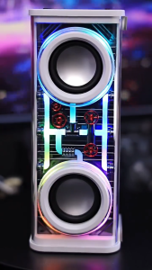 V8 Transparent Bluetooth Speaker – Portable Wireless LED Mini Speaker with 3D Surround Sound