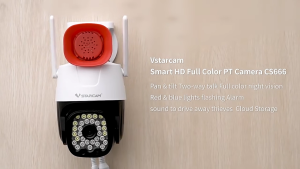 VSTARCAM กล้องวงจรปิดไร้สาย WiFi รุ่น CS666 กล้องภายนอก 3MP outdoor ภาพสี 24ชม. มีAI+ สัญญาณเตือน