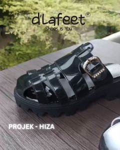 Dlafeet Sandal Wedges Wanita Dewasa - Hiza Black