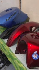 Striping Sticker Lis Body Yamaha RX King 2006 Hitam Merah