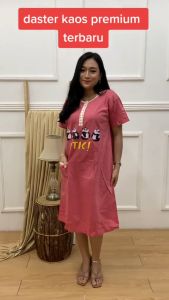 baju tidur daster wanita NB busui bahan kaos tebal bordir motif beruang murah lebay