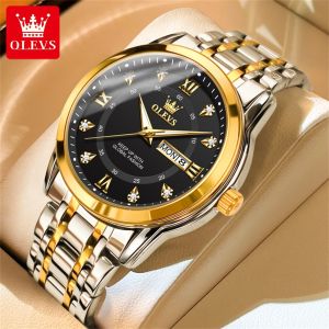 OLEVS Jam Tangan Pria Anti Air Original Terbaru Mewah Stainless steel Led impor Fashion Bisnis Kuarsa Keren Watch Men Cod