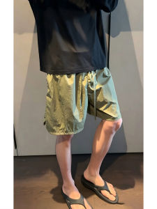 Quần Short Màu Xanh Quân Đội Phong Cách Dễ Dàng Nhanh Khô Nhẹ Ice-silk