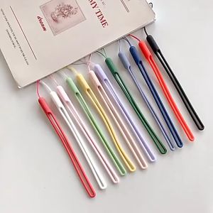 Candy Color Short Wrist Hand Straps Silicone Liquid Lanyard Phone Liquid Touch High Quality Camera Cord Keychain