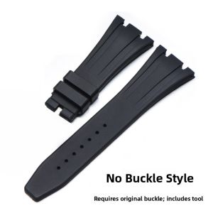 Royal Oak Offshore Replacement Watchband Silicone Rubber 27 28mm Middle Thickness Single Folding Clasp Neutral Color