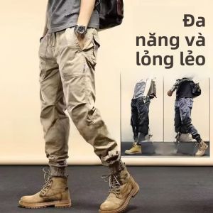 Quần Dài Công Sở Bằng Cotton Nguyên Chất Cho Nam Mùa Thu Đông Dày Dặn Rộng Rãi Cỡ Lớn Quần Dài Thường Ngày Chống Mài Mòn