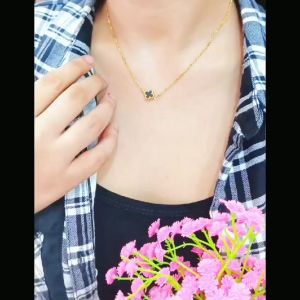 KALUNG TITANIUM BUNGA GRIGI UK 8MM BOLAK BALIK ANTI LUNTUR & ANTI KARAT (COD)