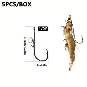 5pcs-10pcs /box Hanging Live Shrimp Back Hook Shrimp Back Hook with Spring Hanging Shrimp Fish Hook Live Shrimp Fixed Hook