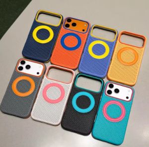 Stylish Dopamine 3D Honeycomb Cooling Magnetic Phone Case For iPhone 18 Pro Max 17 16 15 14 13 Plus 5G Shell Mesh Breathable Drop Protection Cover