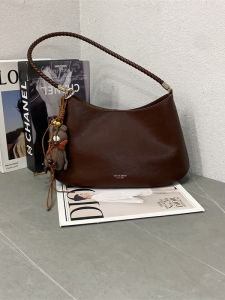 Fashionable Korean Style Bucket Bag Womens Shoulder Handbag Woven Texture Arm Strap Bag Versatile Single Shoulder Bag